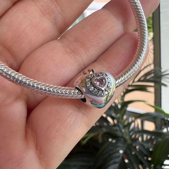 Princess Pink Heart Two-Tone Charm - Picture 8 of 12